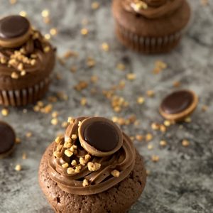 Toffifee-Cupcakes-mit-Nutella-Topping