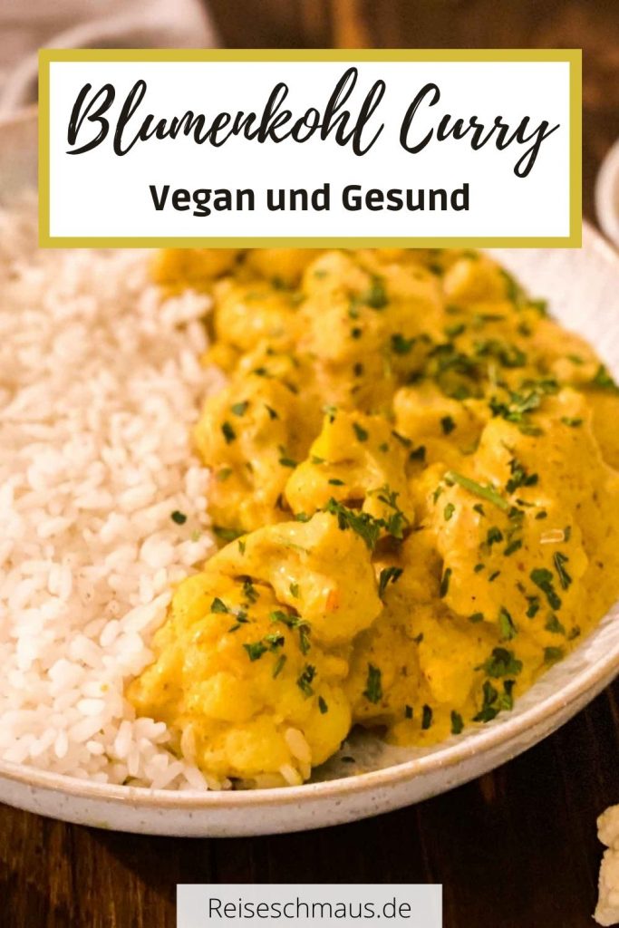 Blumenkohl Curry Vegan Gesund Rezept Pin