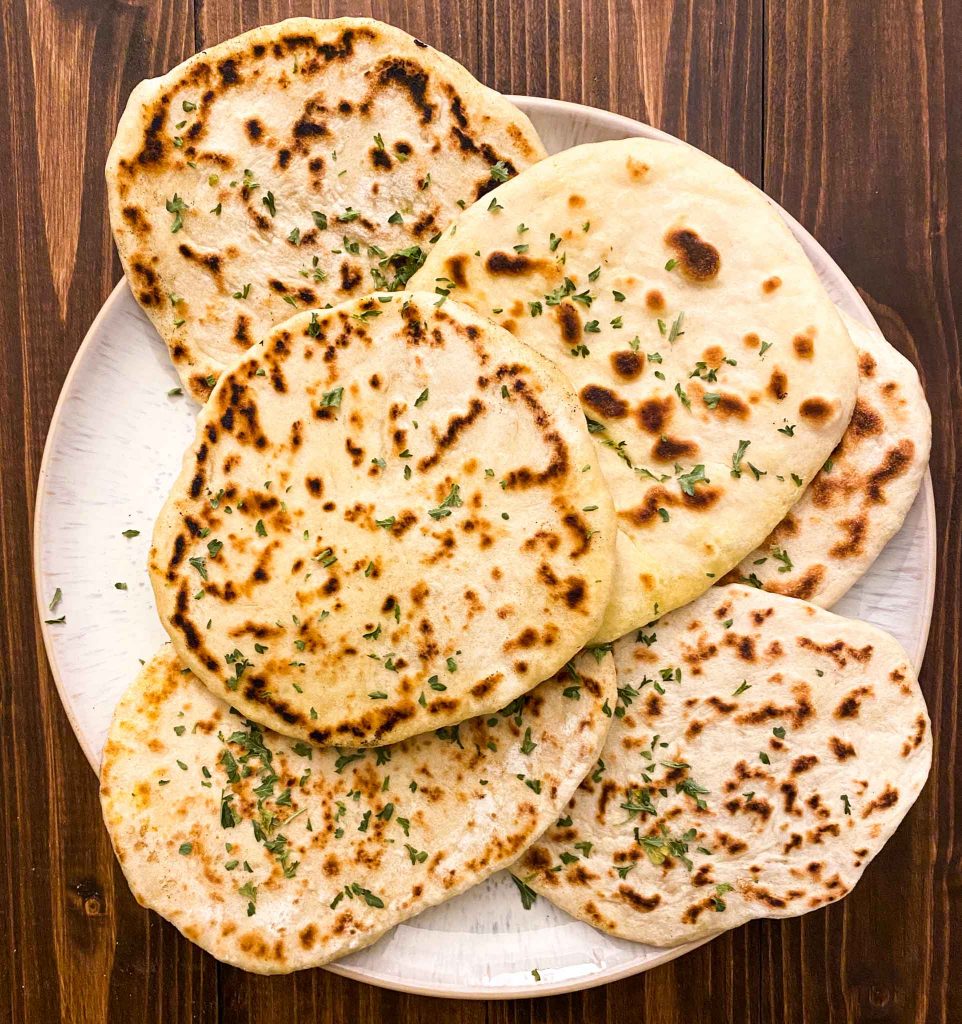 Indisches Fladenbrot Naan Brot selber machen