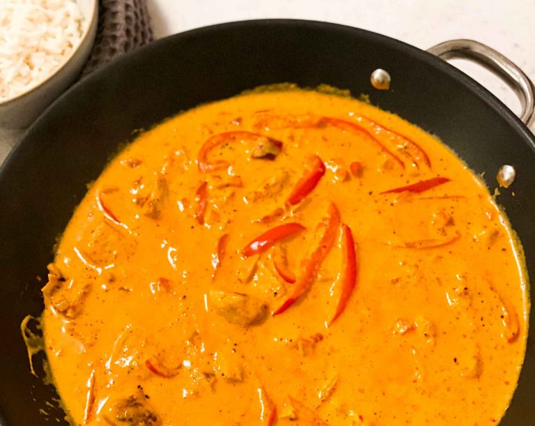 Putengeschnetzeltes mit Paprika Rahmsoße