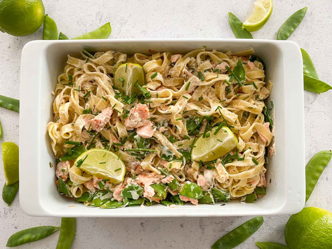 Tagliatelle mit Lachs in Limettensauce