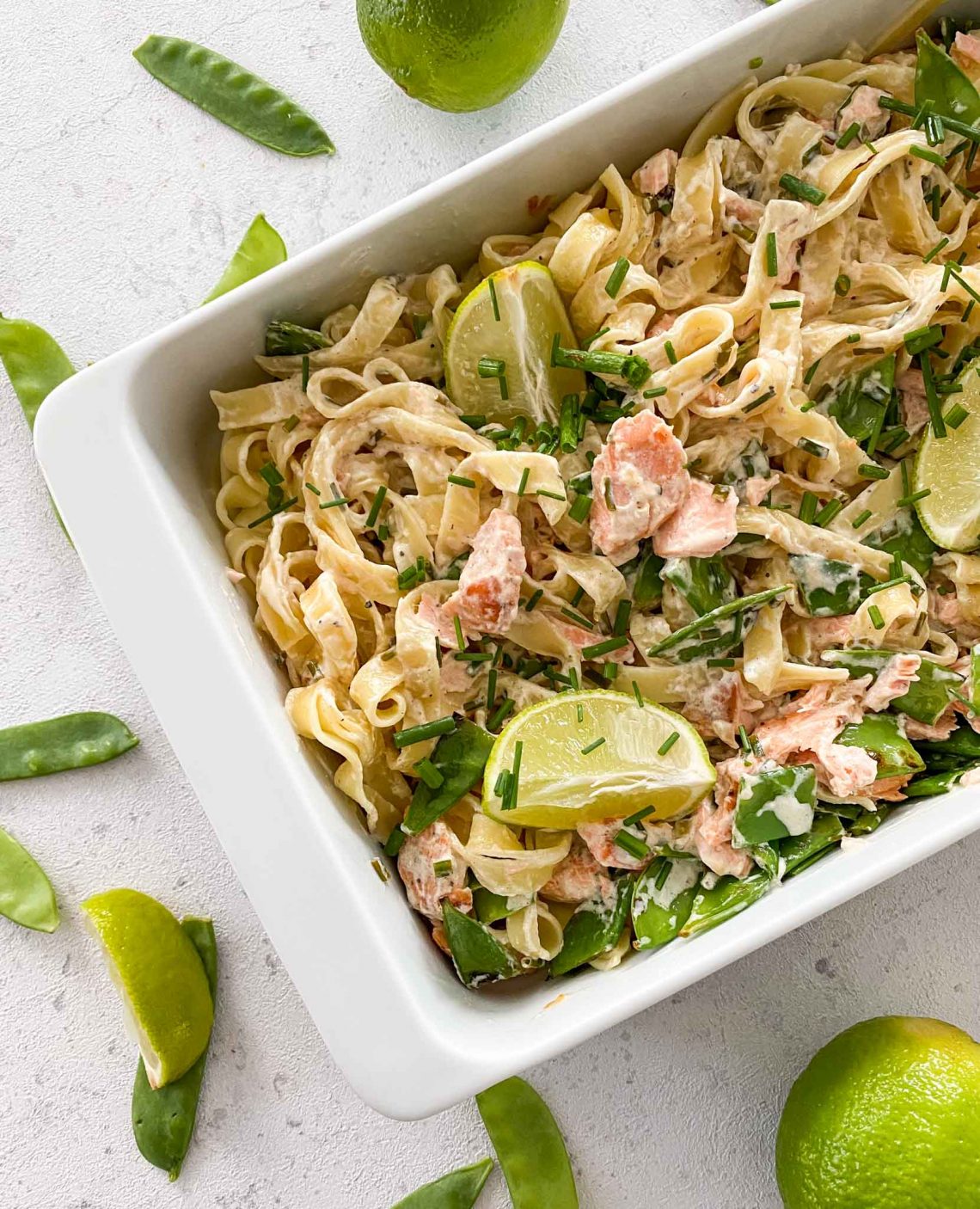 Tagliatelle mit Lachs in Limettensauce