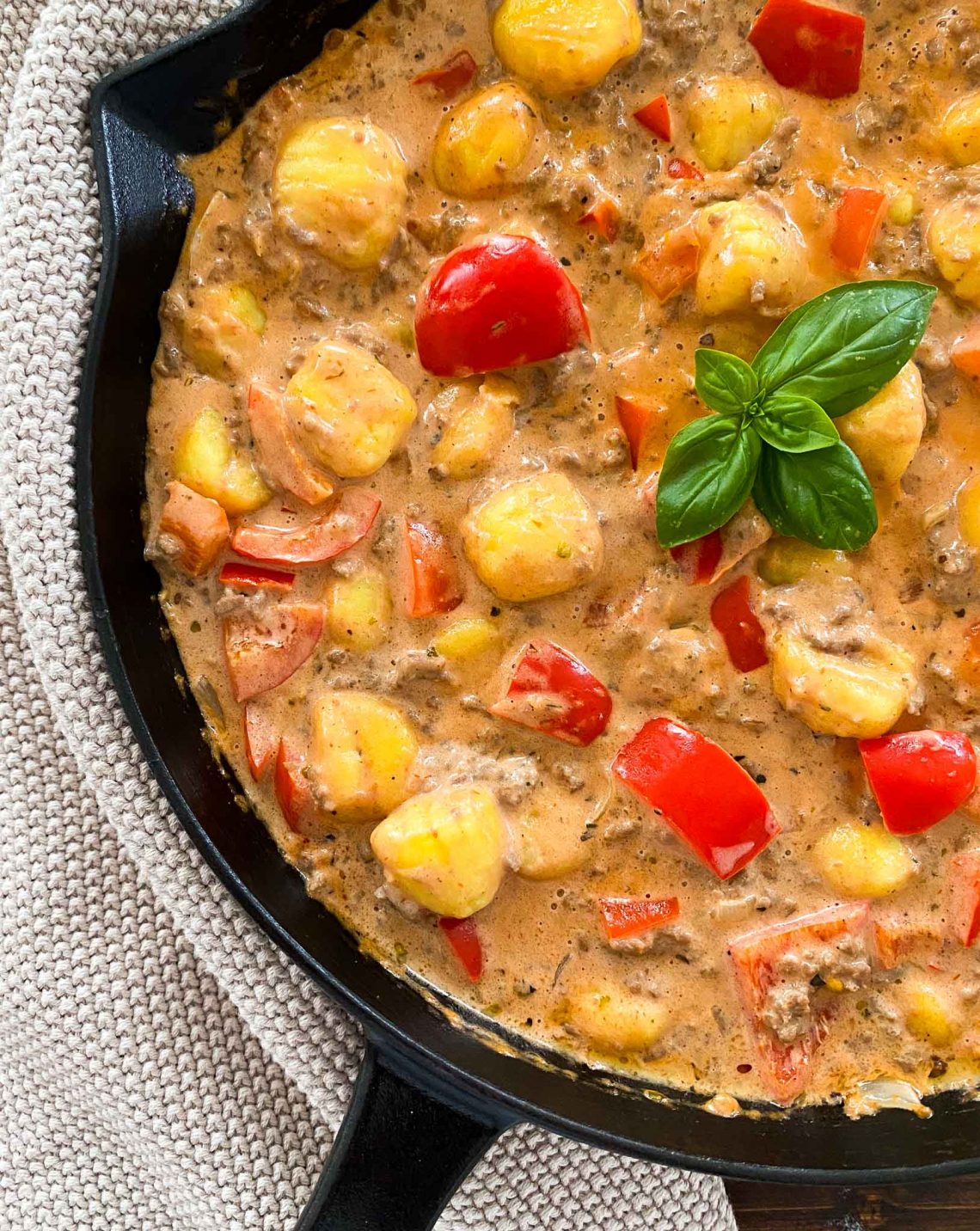 Gnocchi Pfanne mit Hackfleisch [nur 20 Minuten]