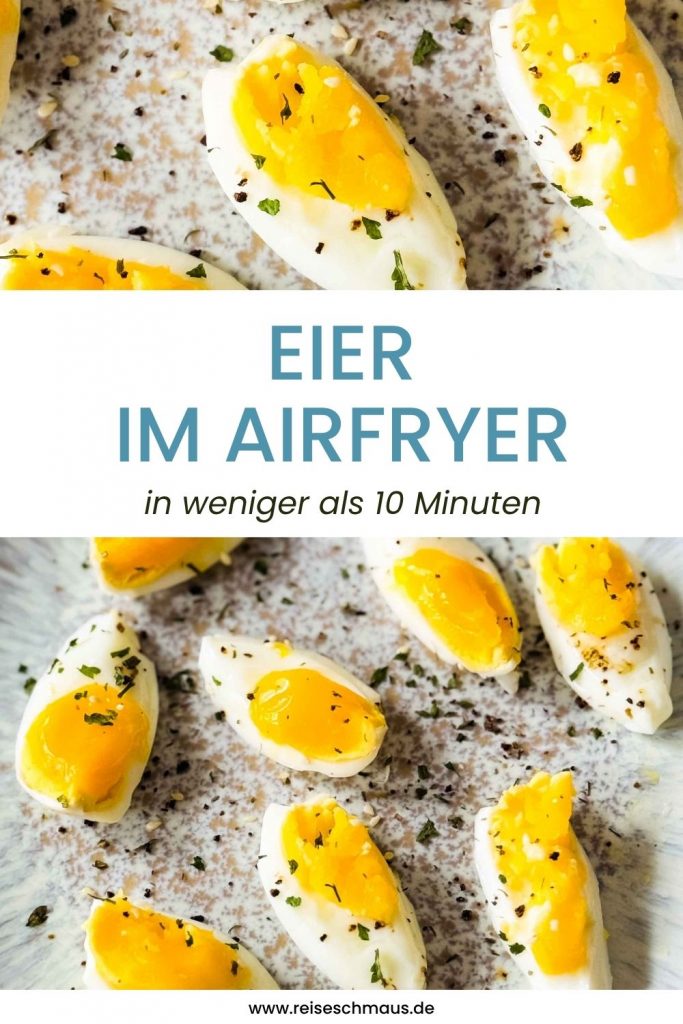 Eier aus der Heißluftfritteuse 6 Eier Airfryer Rezept Pin