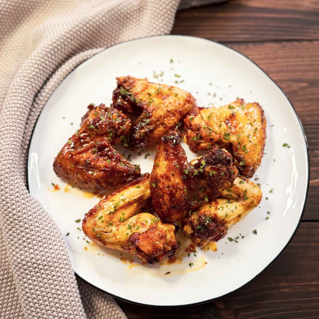 Hot Honey Chicken Wings aus der Heißluftfritteuse 4 Chicken Wings Rezept Heißluftfritteuse