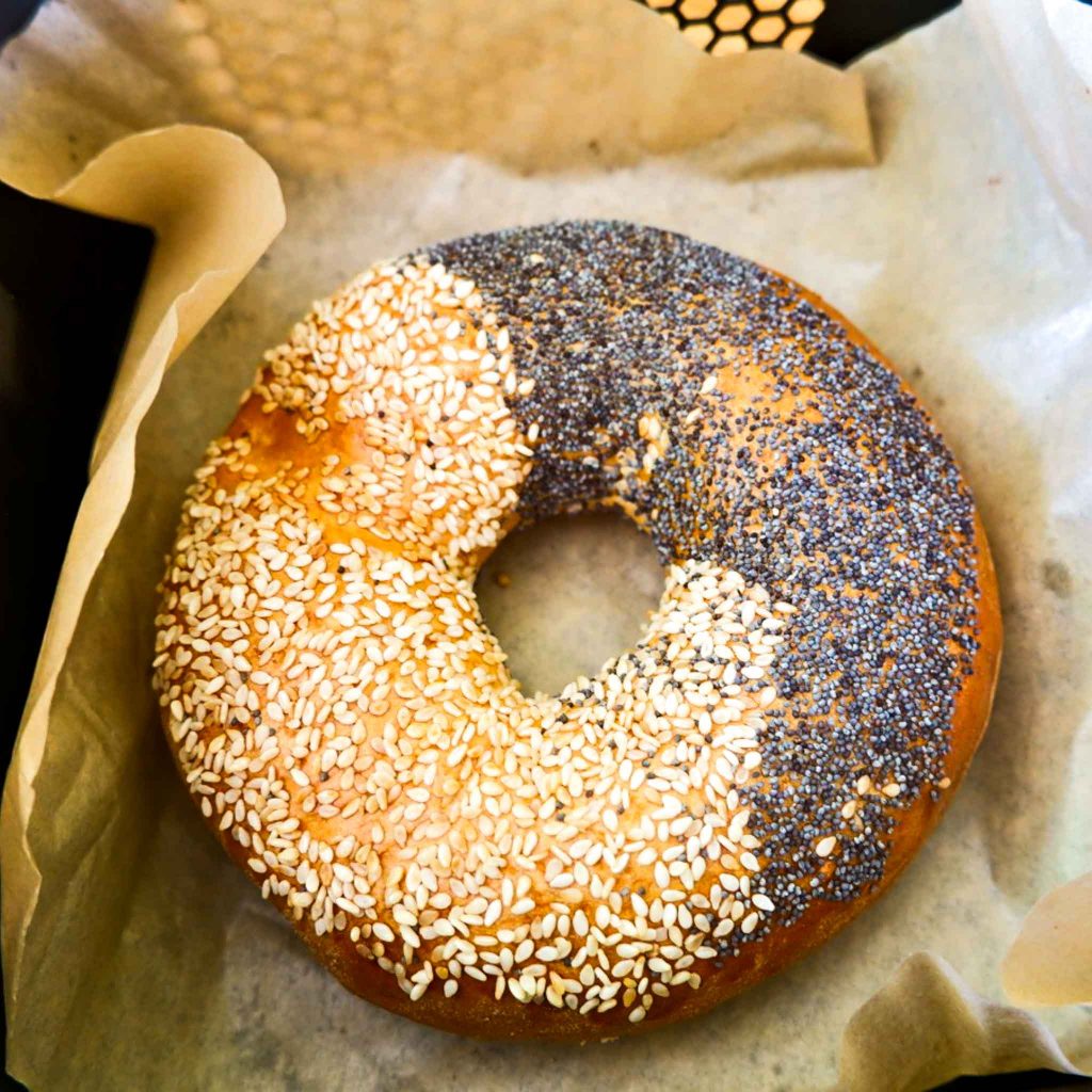 Bagels aus der Heißluftfritteuse 2 Bagels Heissluftfritteuse Rezept